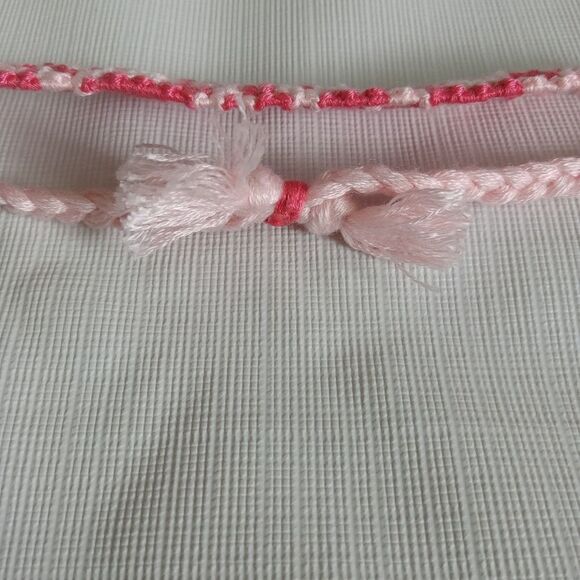 Handmade One Size Shades of Pink Adjustable Sliding Knot Flower Design Bracelet - Picture 4 of 9